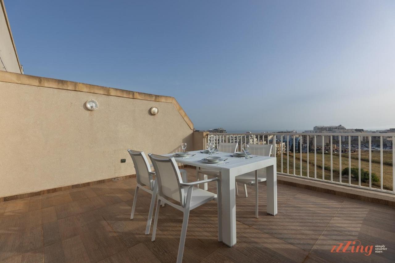 Sunny Penthouse Wterrace And Open Views Apartman San Pawl il-Baħar Kültér fotó