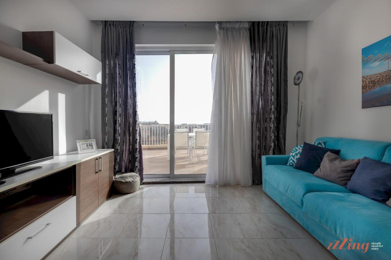 Sunny Penthouse Wterrace And Open Views Apartman San Pawl il-Baħar Kültér fotó
